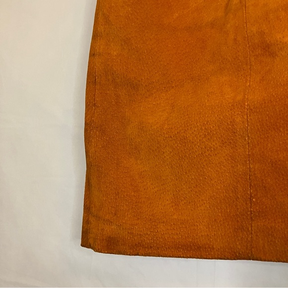 Chia Orange Womens Suede Mini Skirt Size 16 - Picture 14 of 14